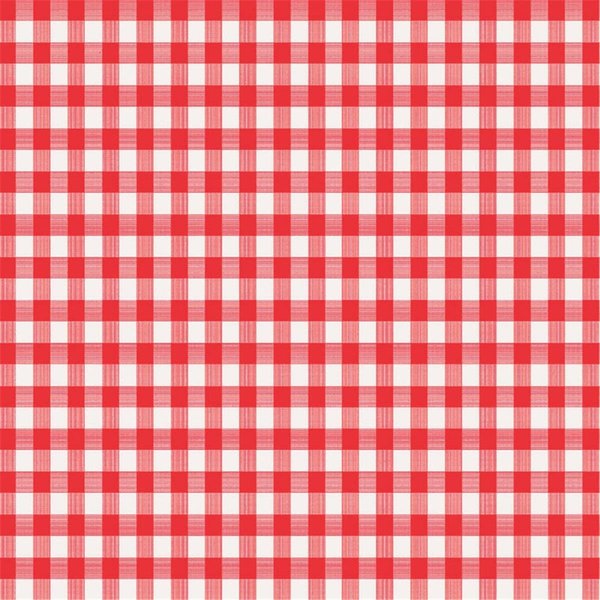 Menu 52 x 52 in. Red & White Checkered Plastic Tablecloth ME2513389